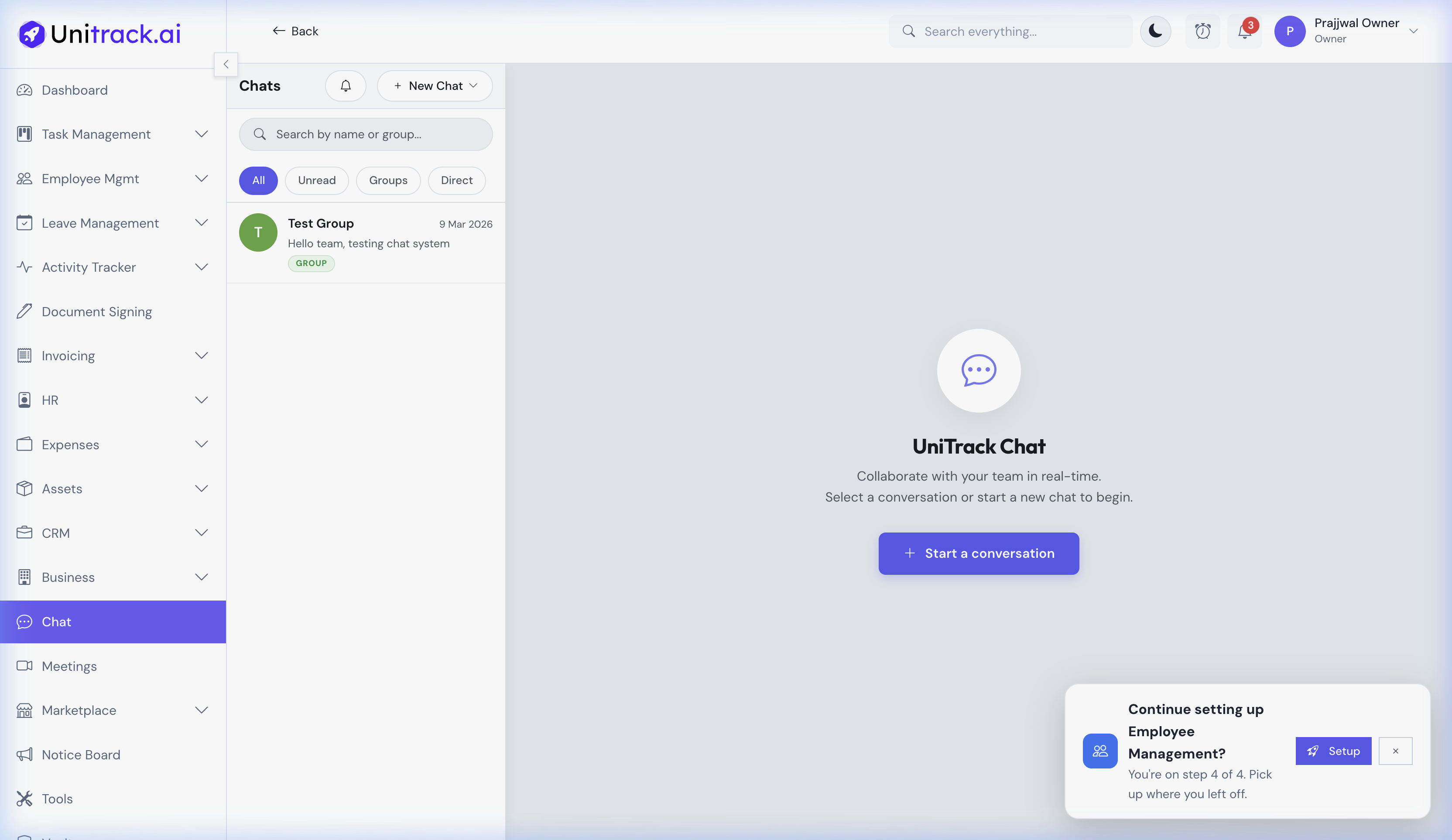 Main Chat Interface
