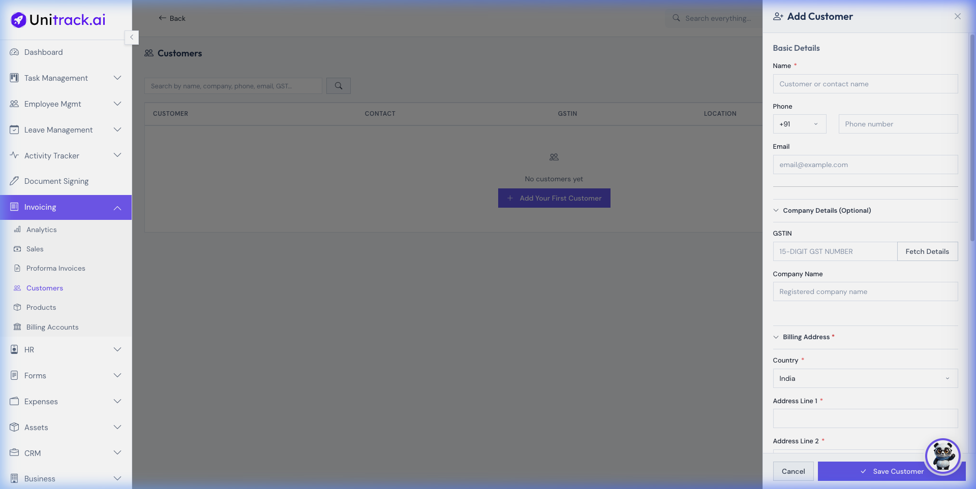 Customer Form