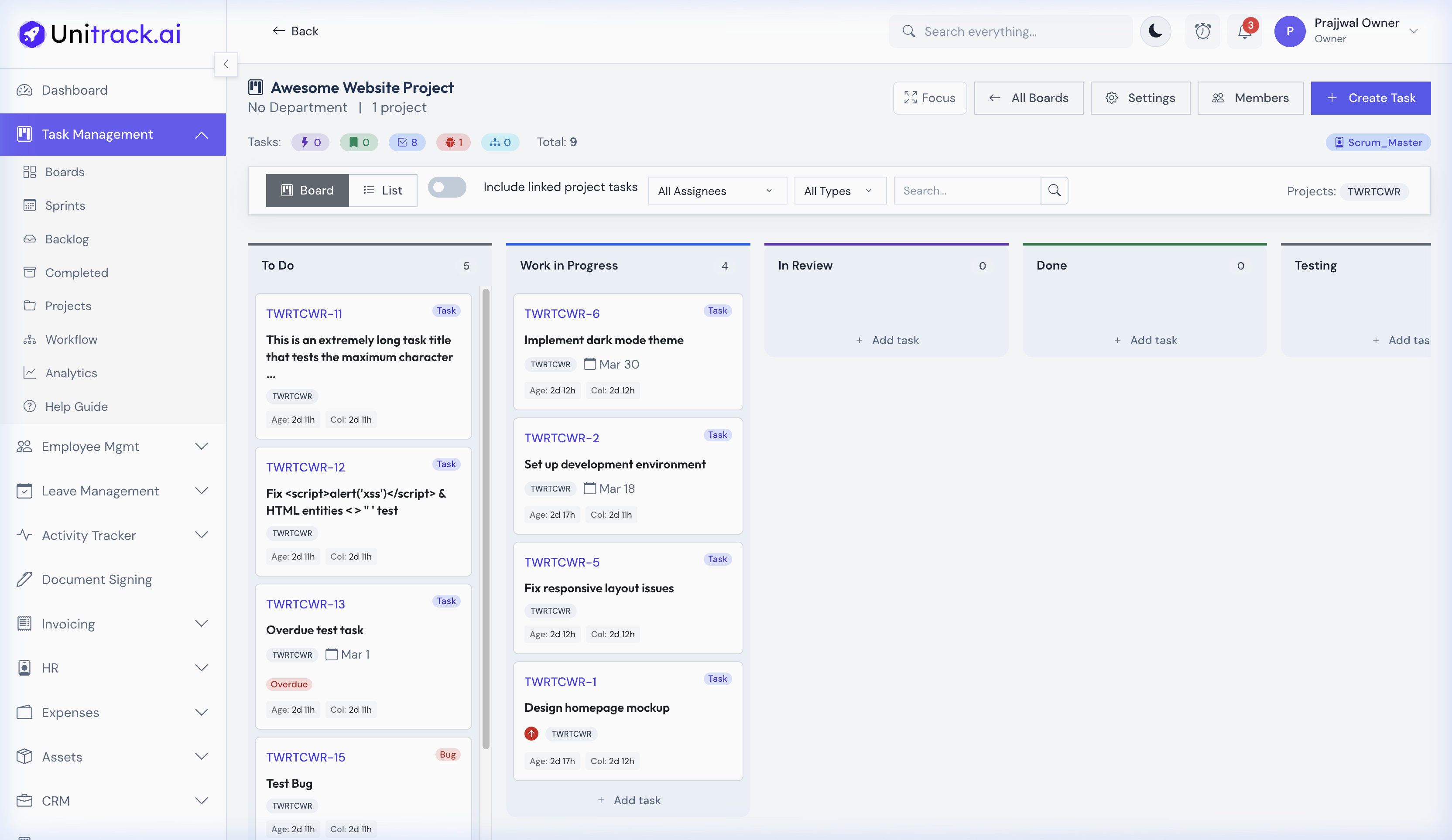 Task Kanban Board